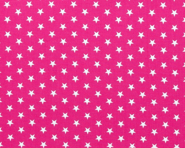 Baumwollstoff - Sterne - 10 mm - pink